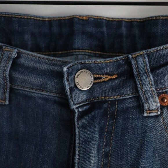 Du/er Performance 26x32 Straight Leg Slim 5-Pocket Blue Med-Wash Denim Jeans - Picture 6 of 14